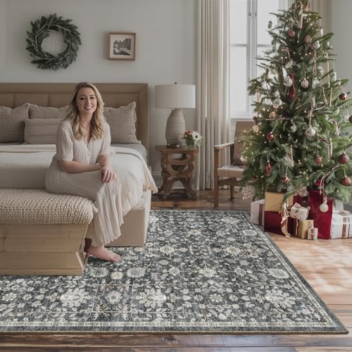 Machine Washable Rugs for Living Room: 6x9 Area Rugs for Bedroom - Image 3