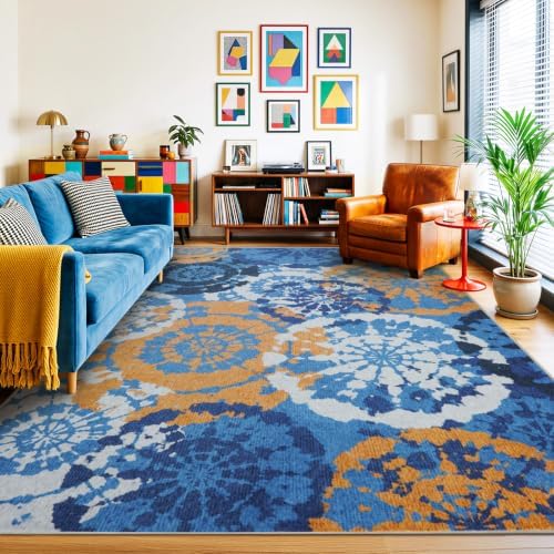Large Boho Washable 9x12 Area Rug - Image 3