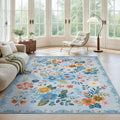 JOLLYVOGUE Floral Area Rug 4x6, Washable Rug by JOLLYVOGUE