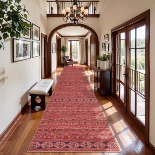 SERISSA 2x14 Washable Non-Slip Boho Runner Rug by SERISSAHomeDecorCollection