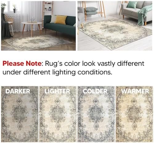 Keen Home Design Vintage Washable Entryway Rug, Non-Slip Low Pile - Image 6