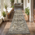 Yamaziot 2x8 Washable Hallway Runner Rug Non Slip Floral Carpet by Yamaziot