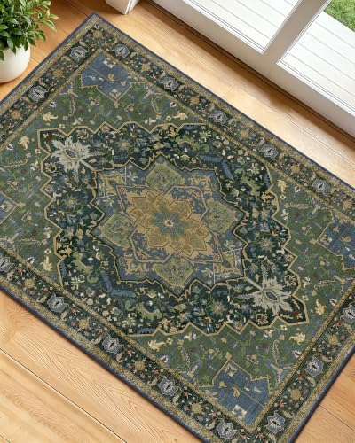 OLANLY 2x3 Washable Small Rug Non Slip Indoor Door Mat by OLANLY