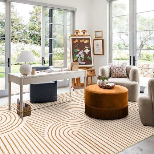 Lahome Abstract Washable Rugs 8x10, Soft 8x10 Rugs - Image 5