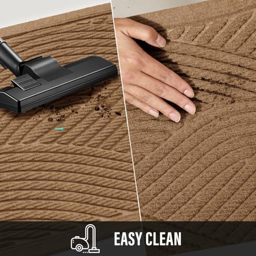HIYARD Sturdy Front Door Mat, Absorbent Muddy Dirt Resist Welcome Door Mats - Image 6
