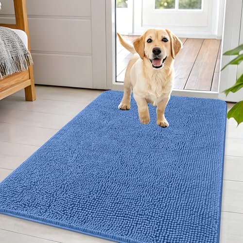 OLANLY Dog Door Mat for Muddy Paws 44x32, Super Absorbent Chenille Mud Mat by OLANLY