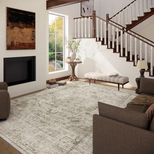 10x12 Area Rugs for Living Room: Bedroom Rug Boho Vintage Rugs Stain Resistant - Image 2