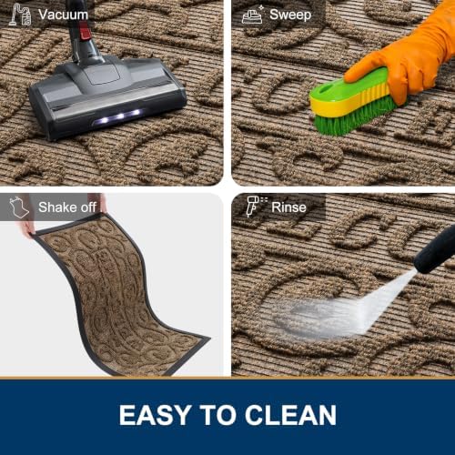 Smiry Front Door Mat Outside Entrance, Low Profile Rubber Doormat - Image 7