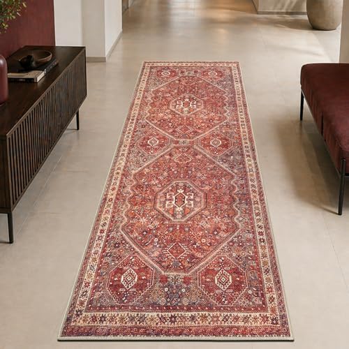 Keen Home Design Vintage Washable Runner Rug, Non-Slip Low Pile by KeenHomeDesign