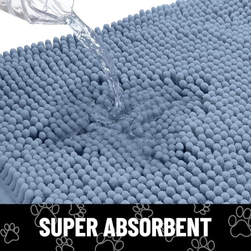 Smiry Dog Door Mat for Muddy Paws, Absorbent Non Slip Dirt Trapper - Image 5