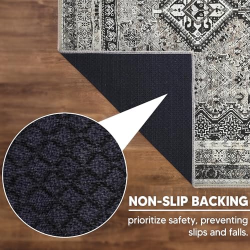 Keen Home Design Vintage Washable Entryway Rug, Non-Slip Low Pile - Image 5
