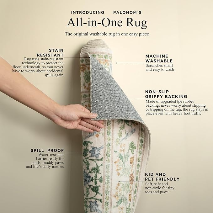Washable Runners for Hallways Kitchen Rug: 2'x10' Runner Rug Stain Resistant - Image 3