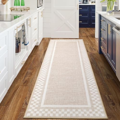 Garvee Hallway Runner Rug 2x6 Washable Checkered Rug - Image 3