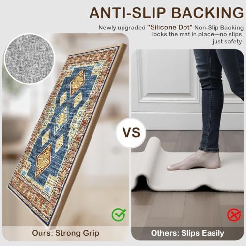 Kitchen Rugs Sets of 3 100% Non Slip Washable Kitchen Mats - Image 3