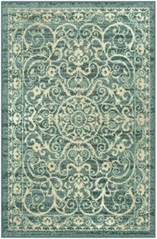 Maples Rugs Pelham Vintage Medallion Area Rugs, Light Spa by MaplesRugs