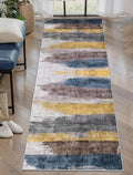 Ciicool 2x6 Runner Rugs for Hallway, Modern Abstract Washable Rug Yellow by CIICOOLHomeDeco