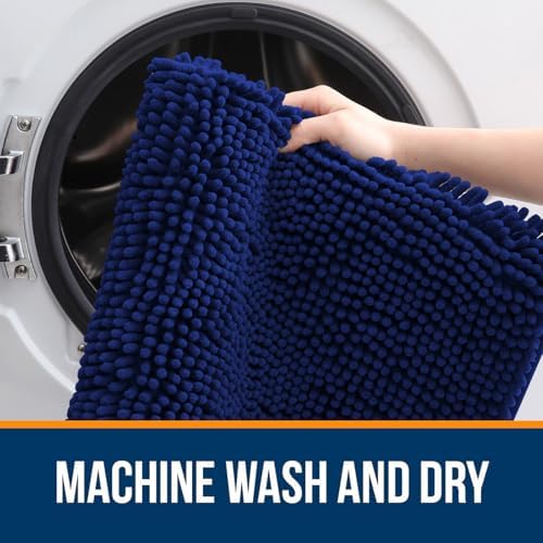 OLANLY Toilet Rugs U-Shaped 24x20, Soft Absorbent Chenille Contour Rugs - Image 5