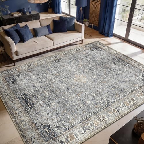 Keen Home Design Vintage Washable Area Rug, Non-Slip Low Pile by KeenHomeDesign