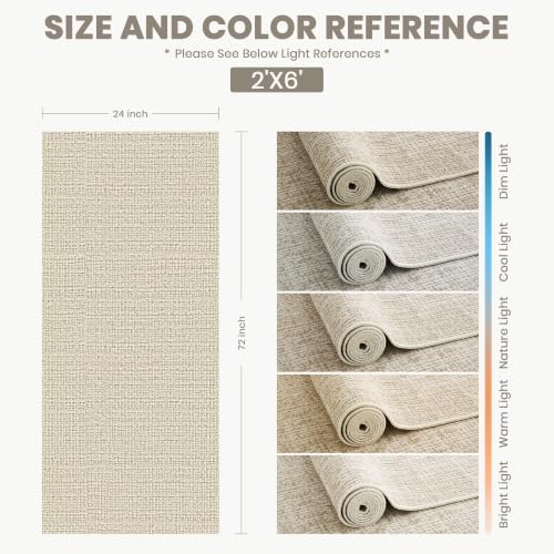 2x6 Runner Rug Non Slip, High-Low Pile Runners - Image 2