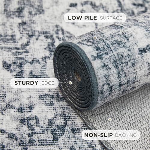 Joydeco 2x5 Hallway Runner Rug, Boho Vintage Washable Rugs - Image 4