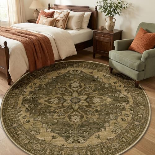 RELEANY Washable Area Rug, Round 6ft - Image 3