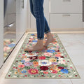 Green Garden Floral Hallway Runner Rug 2x5 by WelcometoBabovid