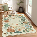 Lahome Floral Bedroom Rug, 4x6 Washable Rugs by Lahome