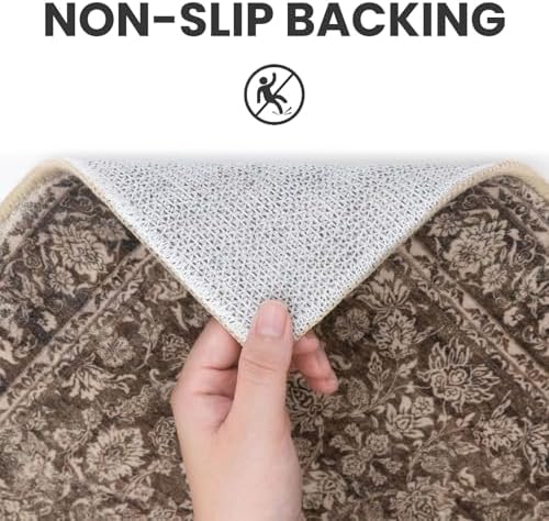 SIILOOM 5x7 Washable Area Rug, Non Slip Indoor Mat - Image 6