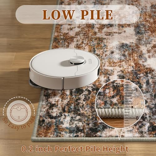 Tangsoo Abstract 4x6 Washable Area Rug, Modern Non Slip Rugs - Image 3