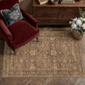HUGEAR Red Brown Washable 3x5 Area Rugs by HUGEAR
