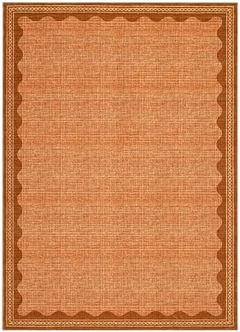 GarveeHome Scalloped Orange Washable Rugs 6x9 Rug - Image 4