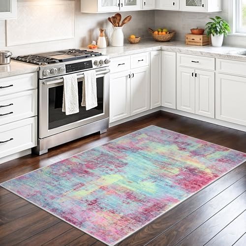 IOHOUZE Abstract Area Rug 3x5 Ft Washable Rugs - Image 3