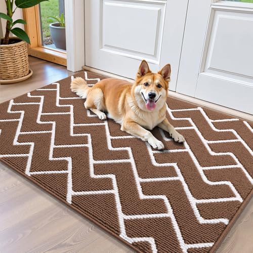 OLANLY Front Door Mat 40x32, Low-Profile Easy Clean Doormat by OLANLY