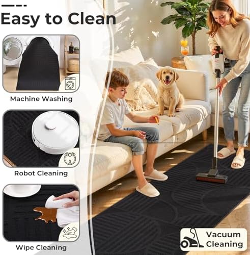 Findosom Hallway Runner Rug 2x10 Geometric High-Low Textured Runner - Image 5