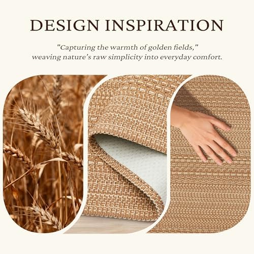 MatEssenz 27.5"x43" Washable Outdoor Front Door Mat, Textured Natural Woven - Image 3