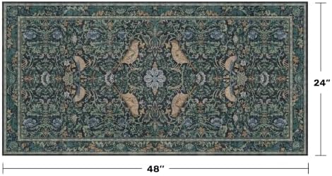 Hazo Haus Washable Floral Small 2x4 Thin Door Mats - Image 2