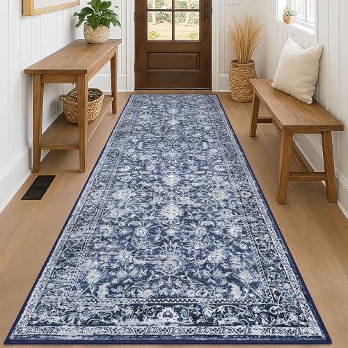 KILOCOCO Hallway Runner 2.6x8 Washable Runner Non-Slip Kitchen Rug by Kilococo