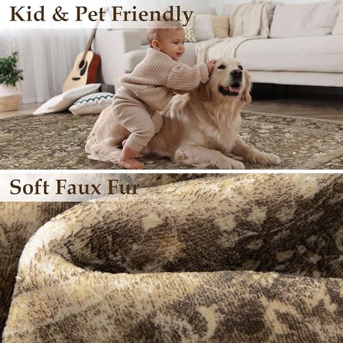 HUGEAR 5x7 Washable Area Rug for Living Room - Image 4