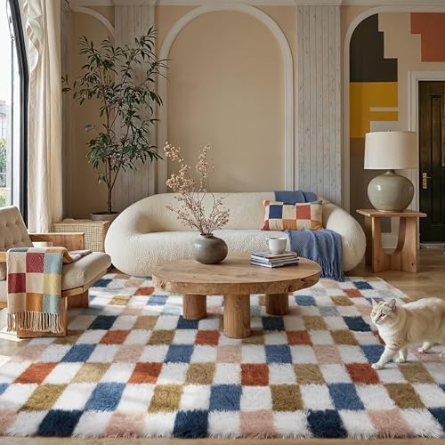 PureCozy Checkered Area Rug 9x12 - Image 4