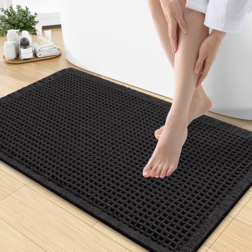 Smiry Waffle Bath Mat 30X18, Extra Soft Absorbent Bathroom Rugs by Smiry
