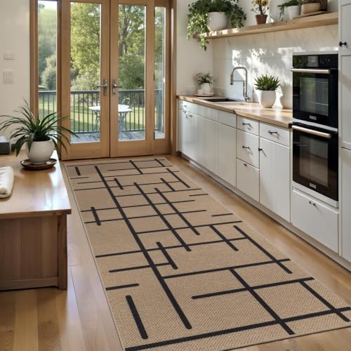 Tangsoo Easy Jute 2.6x10 Washable Hallway Runner Rug, Kitchen Non-Slip Rug - Image 2