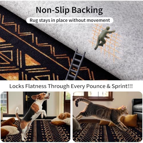 SERISSA 9x12 Washable Non-Slip Boho Area Rug - Image 6