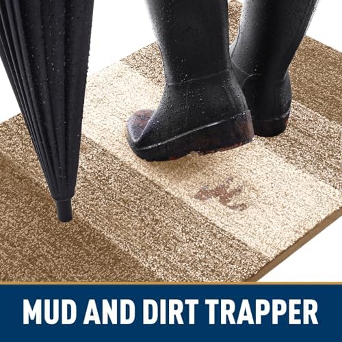 Smiry Dog Door Mat for Muddy Paws, Absorbs Moisture and Dirt, 45x27 Inches - Image 2