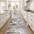3x14 Runner Rug, Abstract Washable Hallway Rugs by JessibouAreaRug