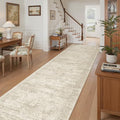 Soalmost Washable 3x10 Hallway Runner Rug Non-Slip Kitchen Entry Rugs Beige by Soalmost