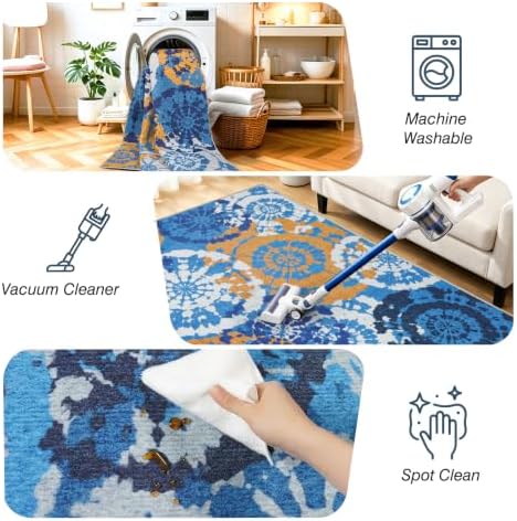 Large Boho Washable 9x12 Area Rug - Image 5
