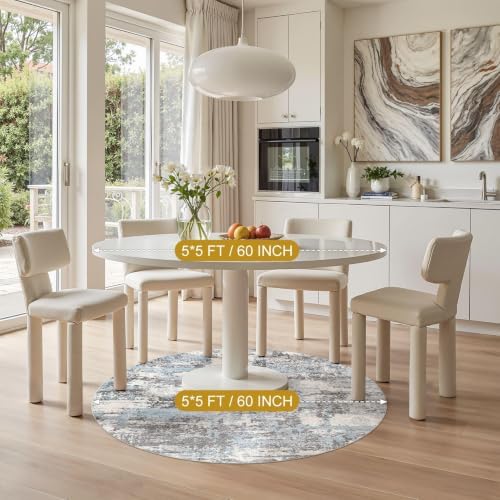 5ft Round Rug, Circle Area Rugs - Image 4