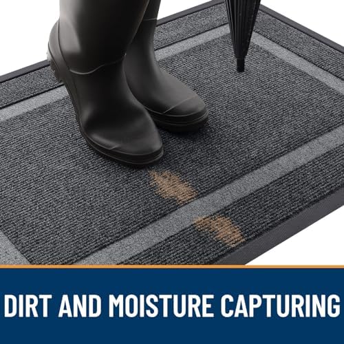 OLANLY Front Door Mat Outside 59x30, All-Season Heavy-Duty Rubber Doormat - Image 5