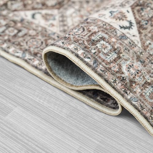 Washable 2x3 Entryway Area Rug: Vintage Non-Slip Backing Rugs - Image 6