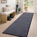 PURRUGS Hallway Runner Rug, Bluish Grey-Black by PURRUGS